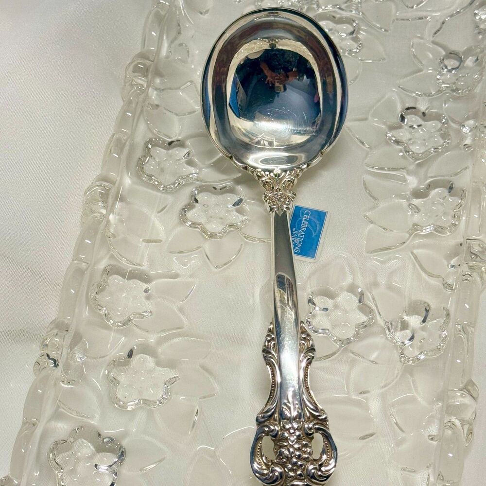 Vintage Towle Old Master Silverplate Gravy Ladle Germany Backstamp Ornate